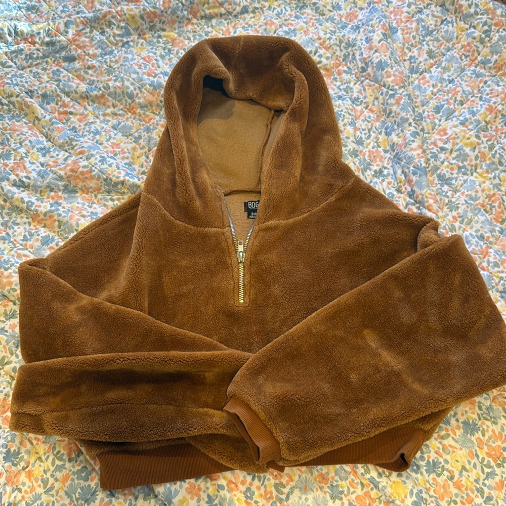 BDG CROPPED QUARTER ZIP